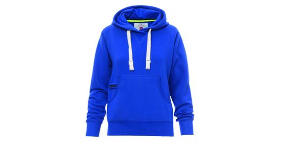 Ladies' hooded shirt Atlanta royal blue size S