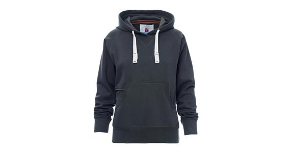 Ladies' hooded shirt Atlanta smoky grey size XXL