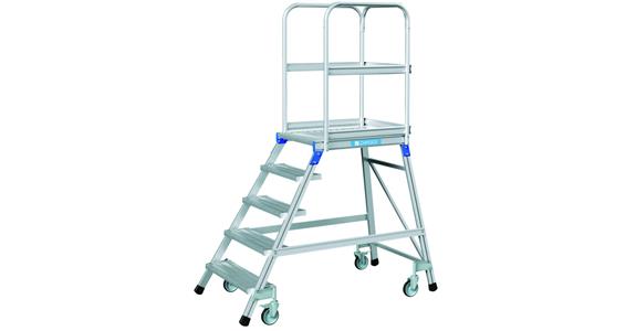 ZARGES Mobilne stopnie platformowe Z 600 jednostronne 5 stopni 1,20 m