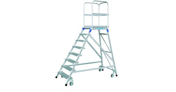 ZARGES Mobilne stopnie platformowe Z 600 jednostronne 8 stopni 1,92 m