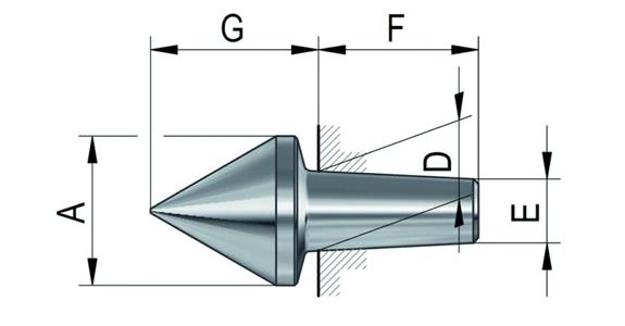 Wkładka RÖHM z kątem wierzchołkowym 60° do MK 4