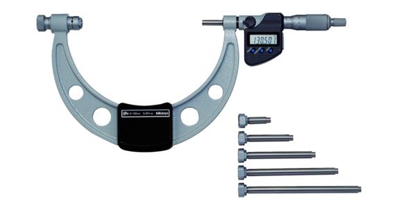 Mitutoyo micrometer with interchangeable anvil 0-150 mm