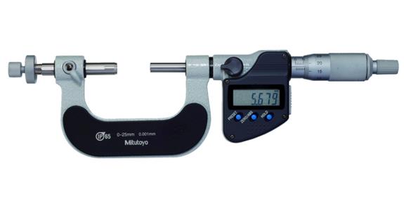 Micrometer with interchangeable ball measuring inserts 50-75 mm