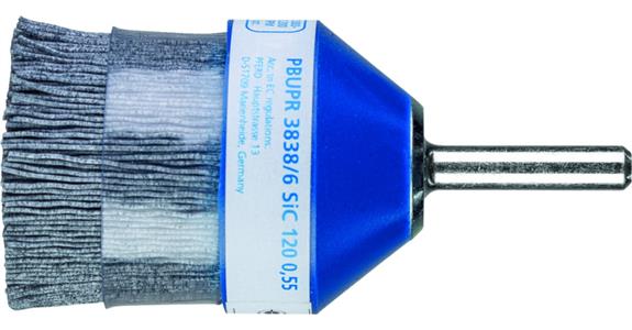 Brush SIC diameter 38 mm, shank 6 mm, PBUPR 3838/6 SiC G120 0.55