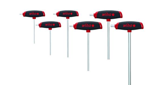 Hexagon pin wrench set T-handle ComfortGrip 6 pieces AF 2.5-8.0 mm