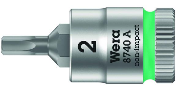 Hexagon screwdriver bit 1/4 inch with holding function AF 2.0 mm