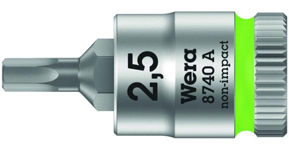 Hexagon screwdriver bit 1/4 inch with holding function AF 2.5 mm