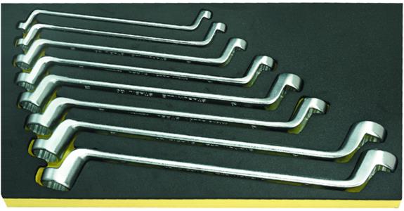 TCS depressed centre box wrench set DIN 838, ISO 10104 8 pieces AF 6x7-19x22 mm
