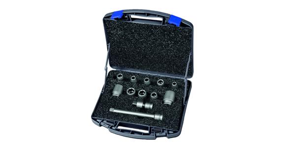 1/2 inch hexagon impact screwdriver bit set short version 12 pieces in case