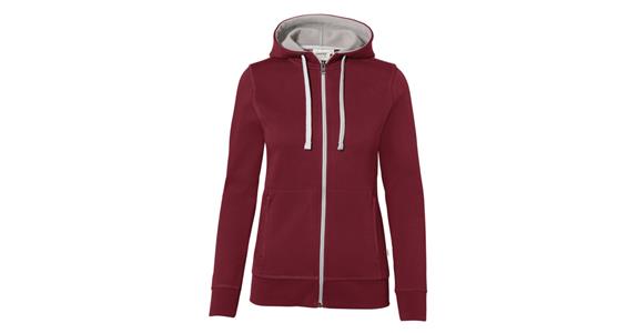 Women's jacket bonded wine red/silver size M