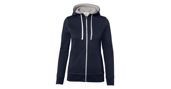 Women's hooded jacket bonded ink/silver size M