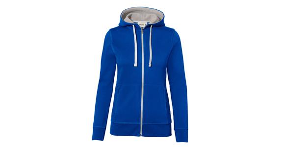 Women's hooded jacket bonded royal blue/silver size XXL