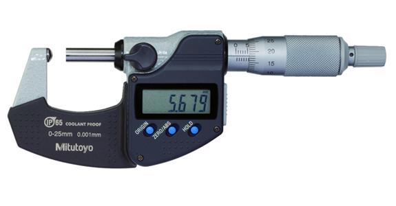 IP65 dig. micrometer 50-75 mm, w. curved surface, data output