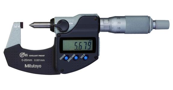 IP65 dig. micrometer 0-20 mm, f. crimp heights, data output