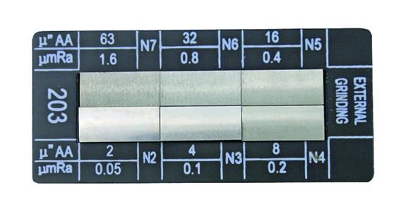 Surface specimen plate circular grinding, 6 reference specimens N2-N7