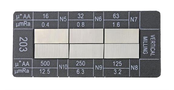 Surface specimen plate face milling, 6 reference specimens N5-N10