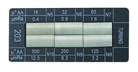 Surface specimen plate turning, 6 reference specimens N5-N10