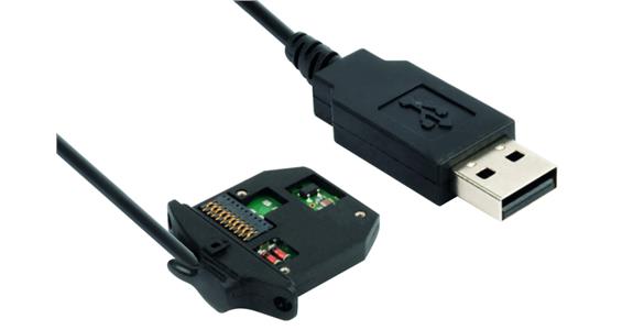 Data cable, power (90°) to USB, 3 m