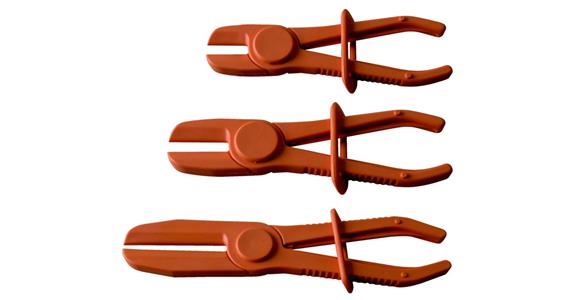 Pinch-off pliers set, plastic, 3 pcs for hose diameter 6-19/13-32/19-57 mm