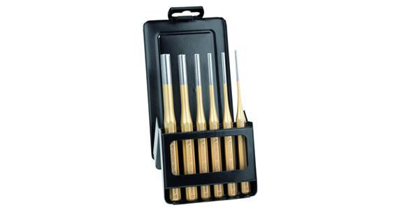 Octagonal pin punch set DIN 6450 C 6 pieces dia. 3-8 mm in box