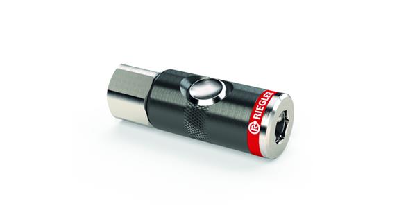 Push-button safety coupling nominal width 7.4 mm connection G 3/8 FT