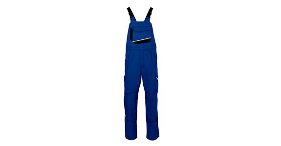 Dungarees IconiQ cotton cornflower blue/black sz. 48