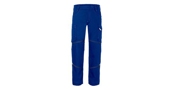 Trousers IconiQ cotton cornflower blue/black sz. 52