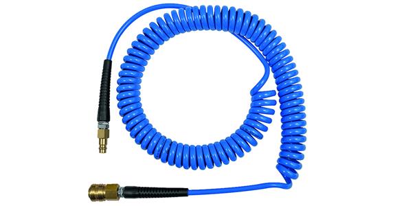 Spiral hose set PU with standard coupling NW 7.2 dia. 8x5, length 6.0 m