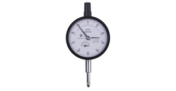 Messuhr metrisch 5 mm, 0,01mm, mit flacher Rückwand und Stoßschutz