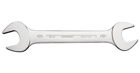 Double open-end wrench 15° DIN 3110 CV steel 3/4x7/8 inch