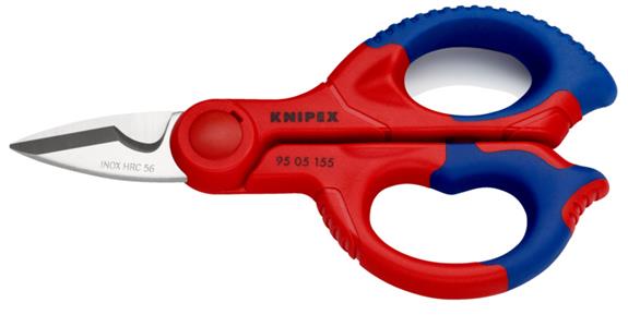 Nożyce dla elektryka KNIPEX, 155 mm, z uchwytem 2-częściowym i uchwytem na pasek