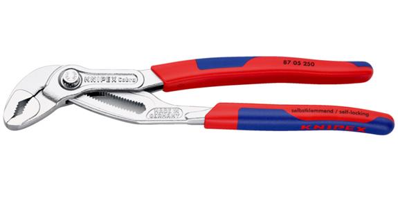 Szczypce do pompy wodnej KNIPEX 250 mm, chrom. główka, z uchw. dwuskładnikowym