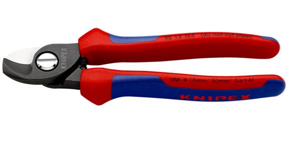 Nożyce do przewodów KNIPEX, 165 mm, z uchwytem dwuskładnikowym