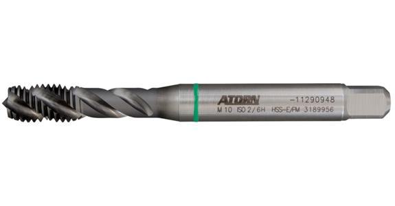 Gwintownik do otworów nieprzelotowych 45° do obróbki aluminium 2,5xD HSS-E/PM-CrN DIN 371 M10
