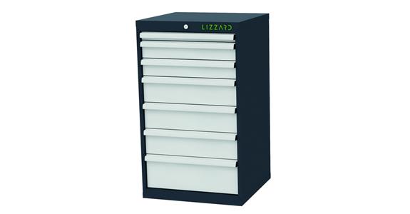 LIZZARD Schubladenschrank 7 Schubladen B600xT575xH1020mm RAL7016/7035