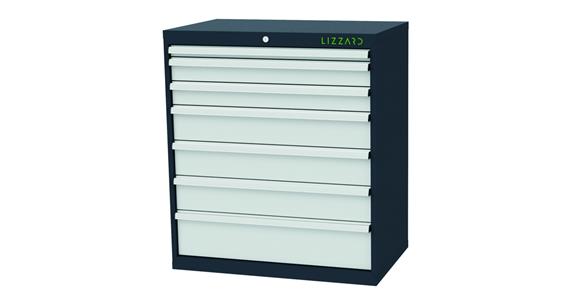 LIZZARD Schubladenschrank 7 Schubladen B900xT575xH1020mm RAL7016/7035