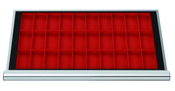LIZZARD Schubladeneinteilungs-Set Kleinteilekästen 800x450 mm Blendenhöhe 100mm