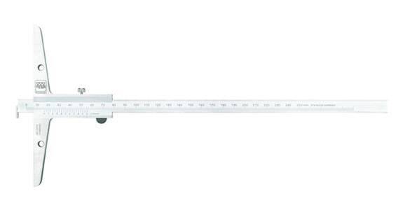 Präzisions-Tiefenmessschieber 0-500 mm mit drehbarer Anschlagplatte Ablesung 0,02mm
