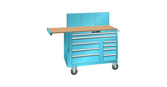 Schubladenschrank mobil BxTxH 193x630x1450mm 9 Schubladen 75kg  RAL 5012