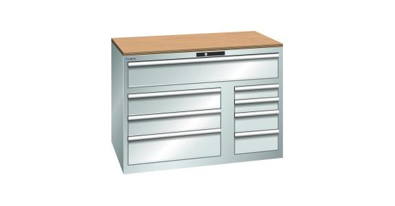 Schubladenschrank Toolbox 1193x725x870mm 8 Schubladen RAL 7035
