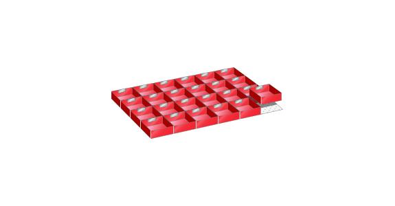 Set Einsatzkästen BxT 918x612mm FH 50mm 24 Einsatzkästen