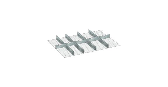 Set Schlitz-Trennbleche BxT 918x612mm FH 250mm 4 Schlitzwände, 5 Trennbleche