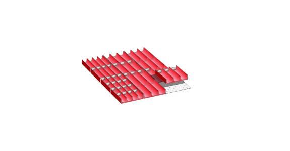 Set Mulden 459x612mm FH 50mm 12 Muldenteile, 30 Muldenwände