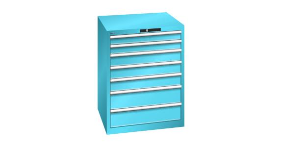 Schubladenschrank 717x725x850mm 7 Schubladen 2x75/3x100/2x150 75kg RAL 5012