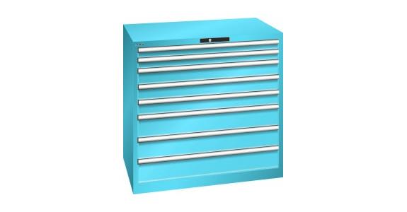 Schubladenschrank 1023x725x1000mm 8 Schubladen 2x75/3x100/3x150 75kg RAL 5012