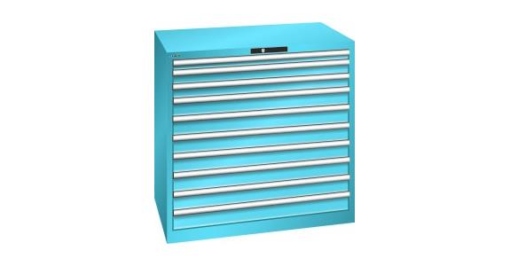 Schubladenschrank 1023x725x1000mm 10 Schubladen 1x50/2x75/7x100 75kg RAL 5012