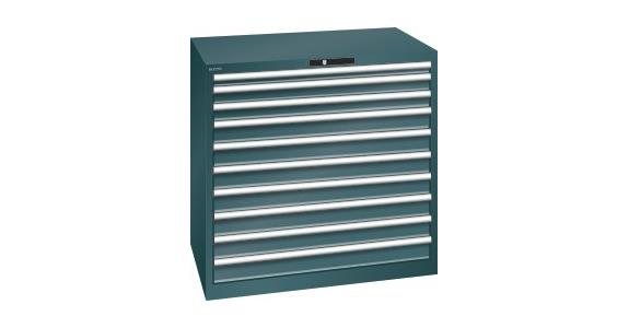 Schubladenschrank 1023x725x1000mm 10 Schubladen 1x50/2x75/7x100 RAL 7016