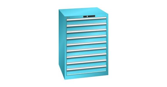 Schubladenschrank 717x725x1000mm 9 Schubladen 9x100 200kg RAL 5012