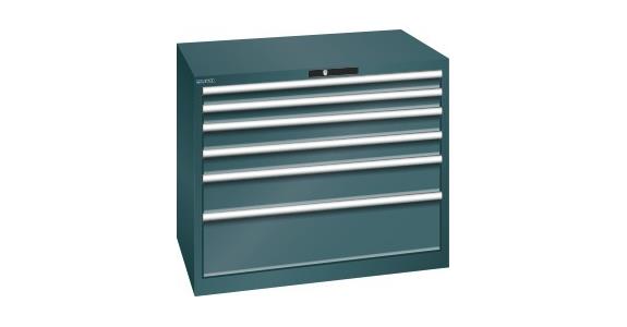 Schubladenschrank 1023x725x850mm 6 Schubladen 2x75/2x100/1x150/1x250 RAL 7016