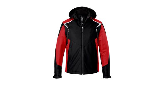 Winter Softshell Jacke BODYFORCE schwarz/mittelrot Gr.XXL
